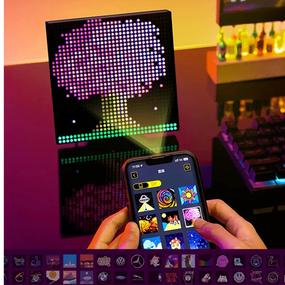 Smart LED Matrix Pixel Panel Lamp USB RGB DIY Graffiti Bluetooth