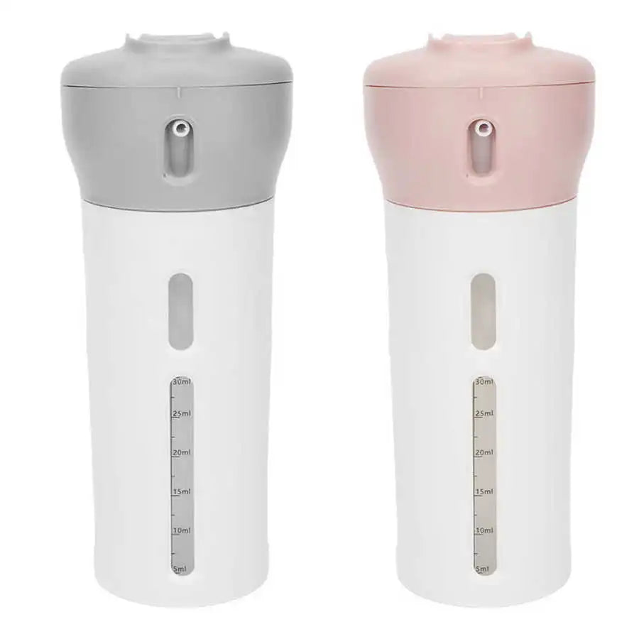 4 in 1 Portable Travel Liquid Dispenser Bottle 40ml Empty Sub-bottle Press Container Bottles Perfume Shampoo Conditioner Lotion